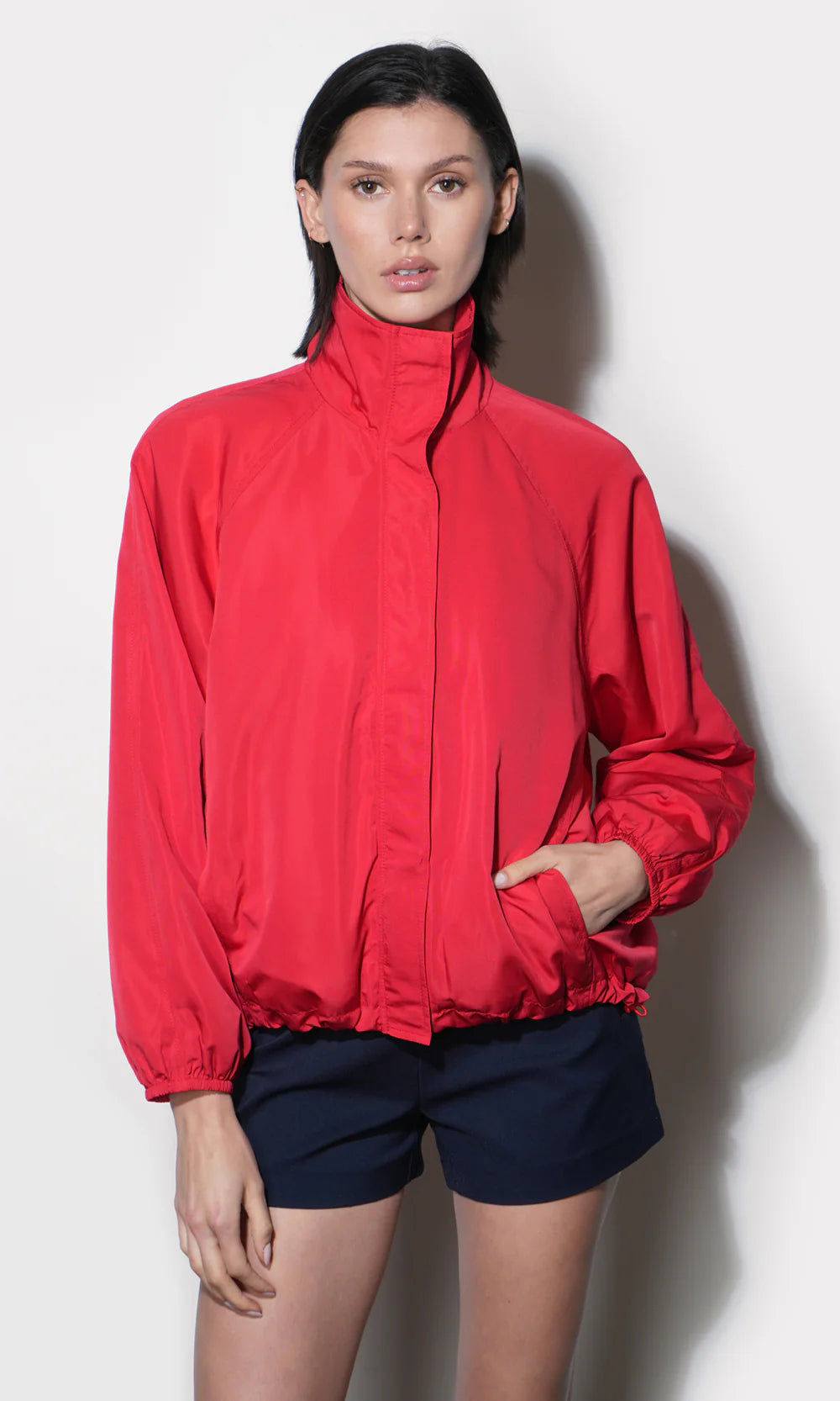 Gabrielle Lightweight Funnel Neck Jacket