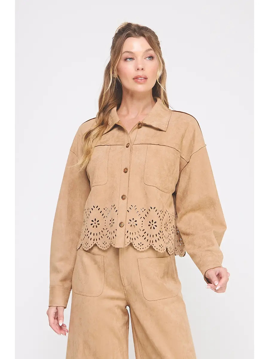 Suede Shirt Jacket
