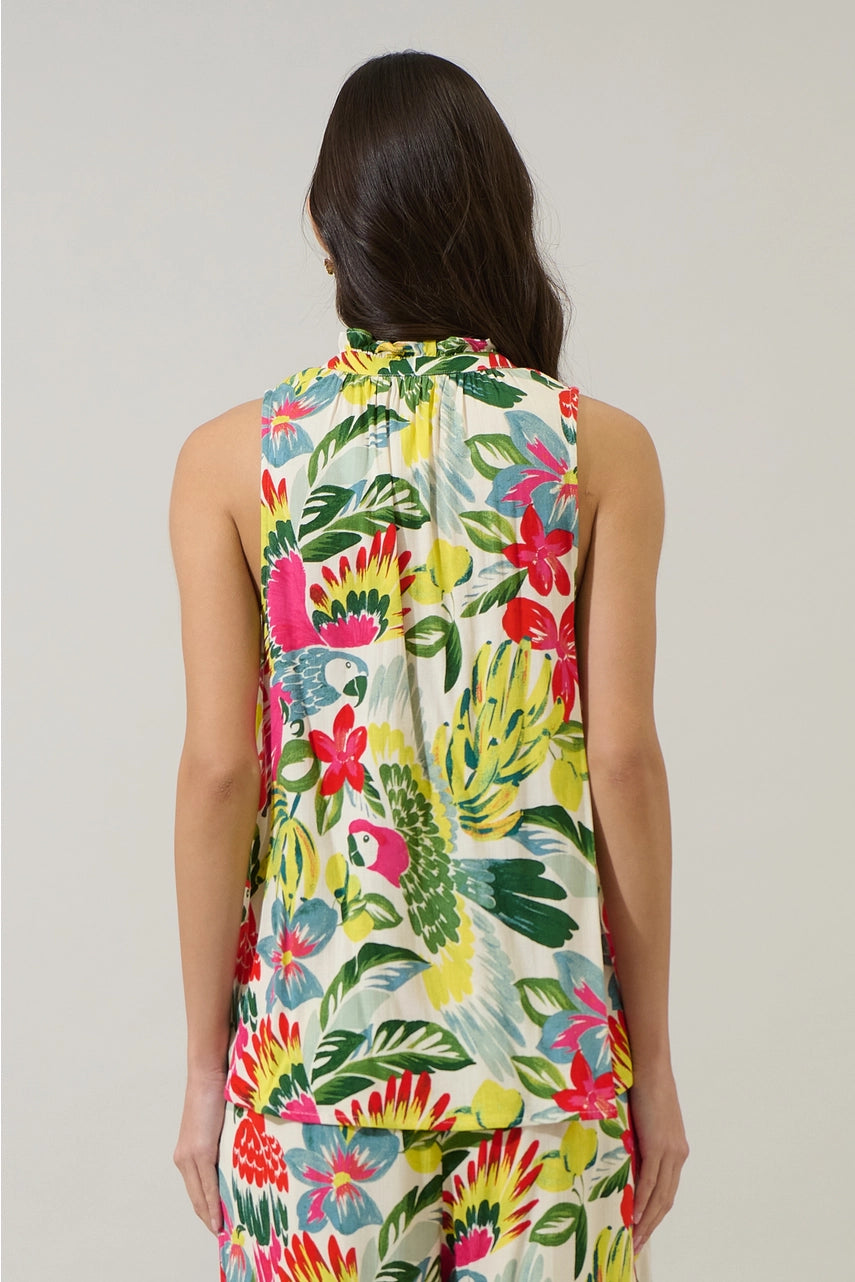 Wissa Tropical Miley Sleeveless Blouse