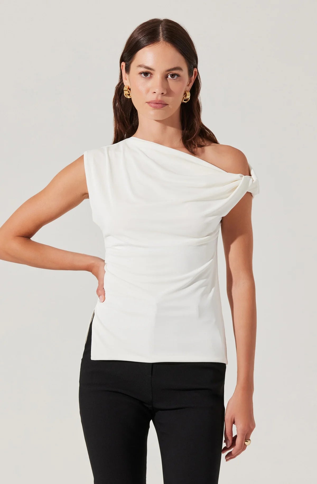 Aphra Twisted Off Shoulder Top