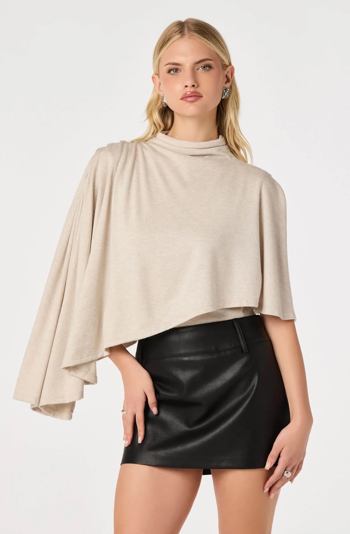 Jailene Asymmetric Cape Top