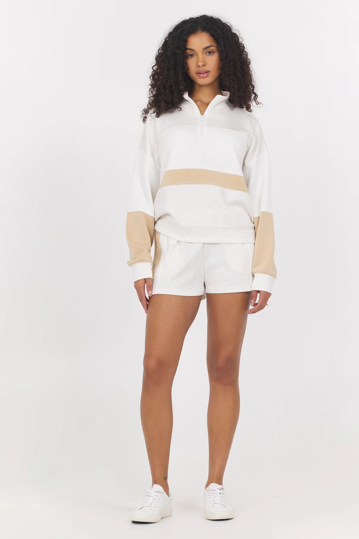 COLOR BLOCK CLOUD FLEECE QUARTER