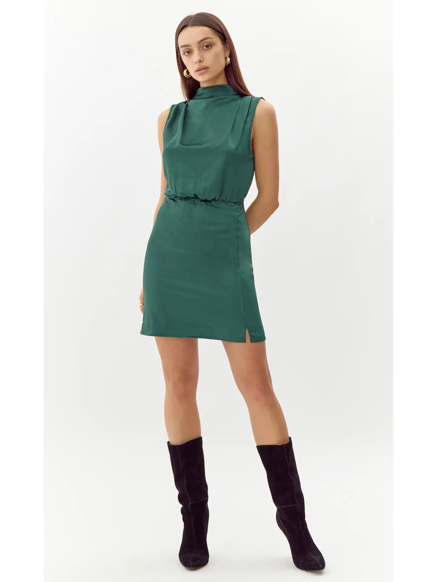 Danila Mock Neck Mini Dress