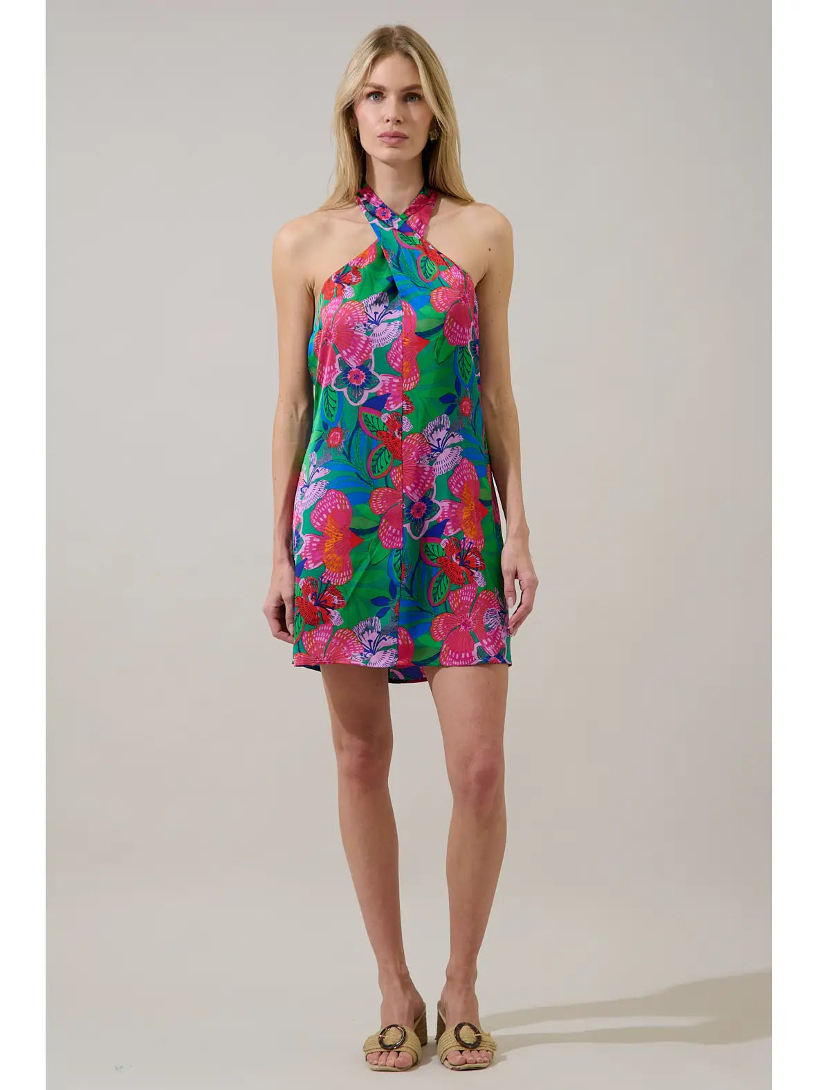Mivia Halter Mini Dress Hansel Floral