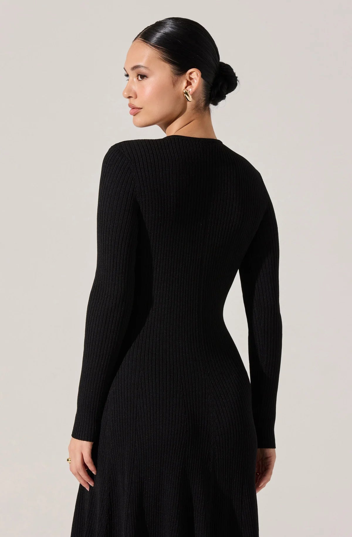 Fallyn Ribbed Sweater Midi Dress