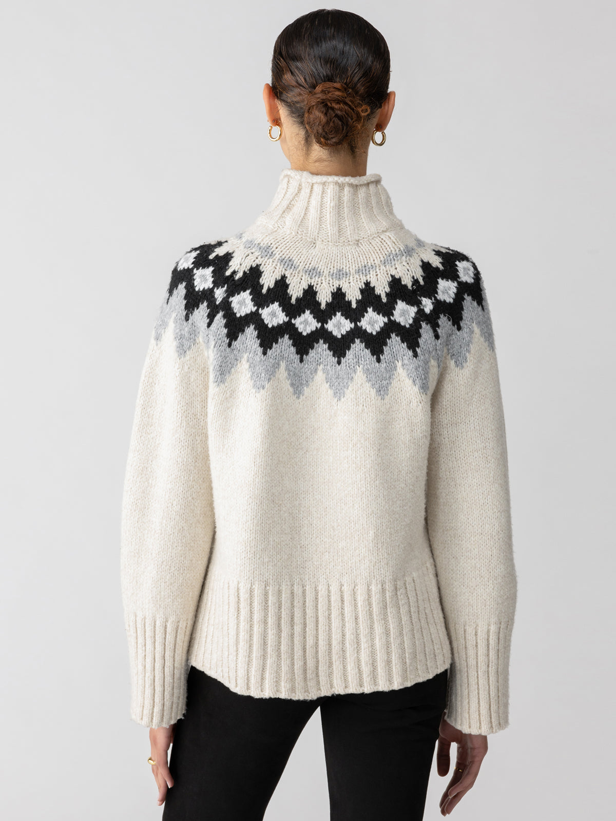 TIS THE SEASON FAIRISLE SWEATER TOASTED ALMOND MULTI