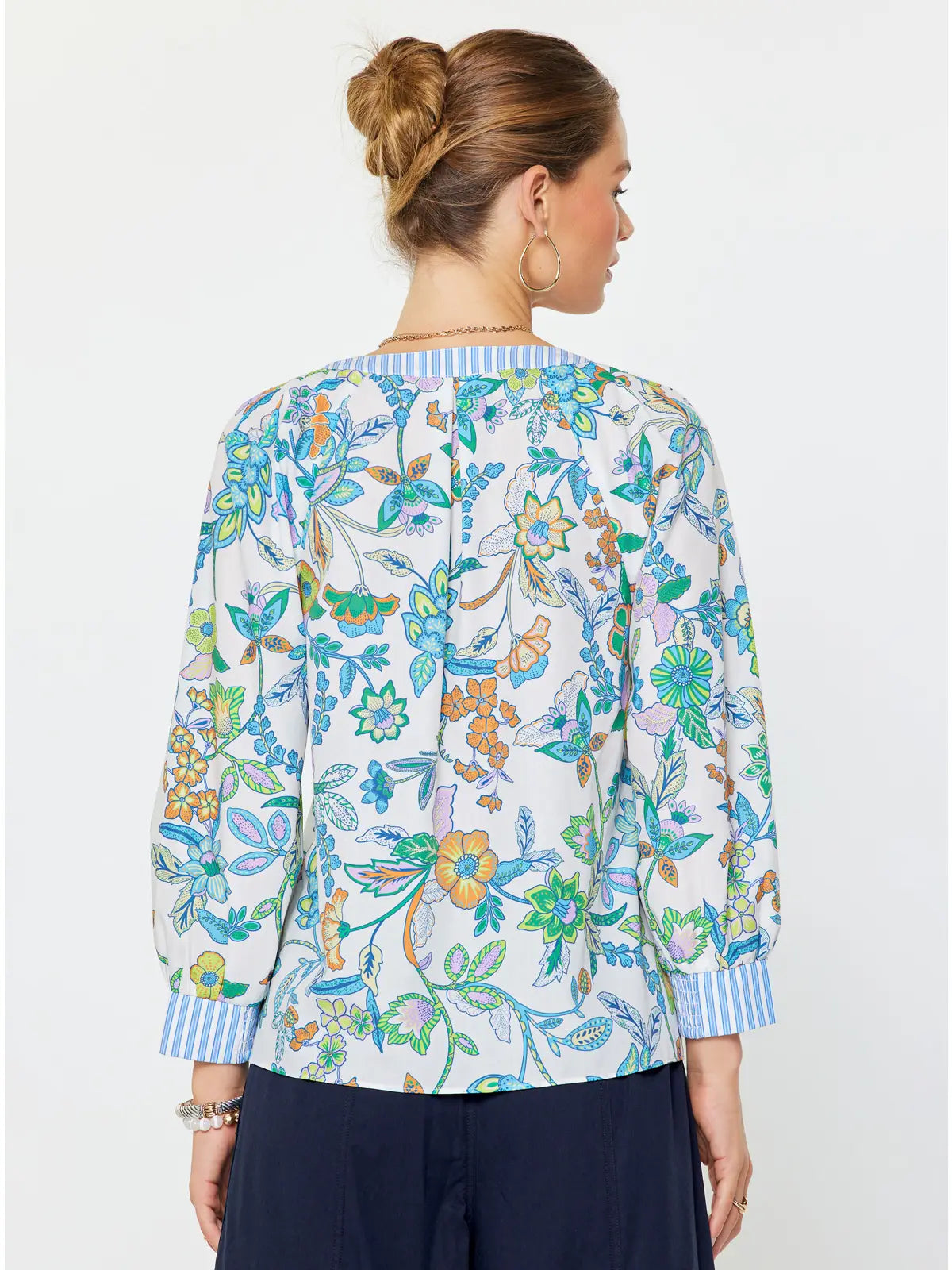 Floral Paisley Long-Sleeve Blouse