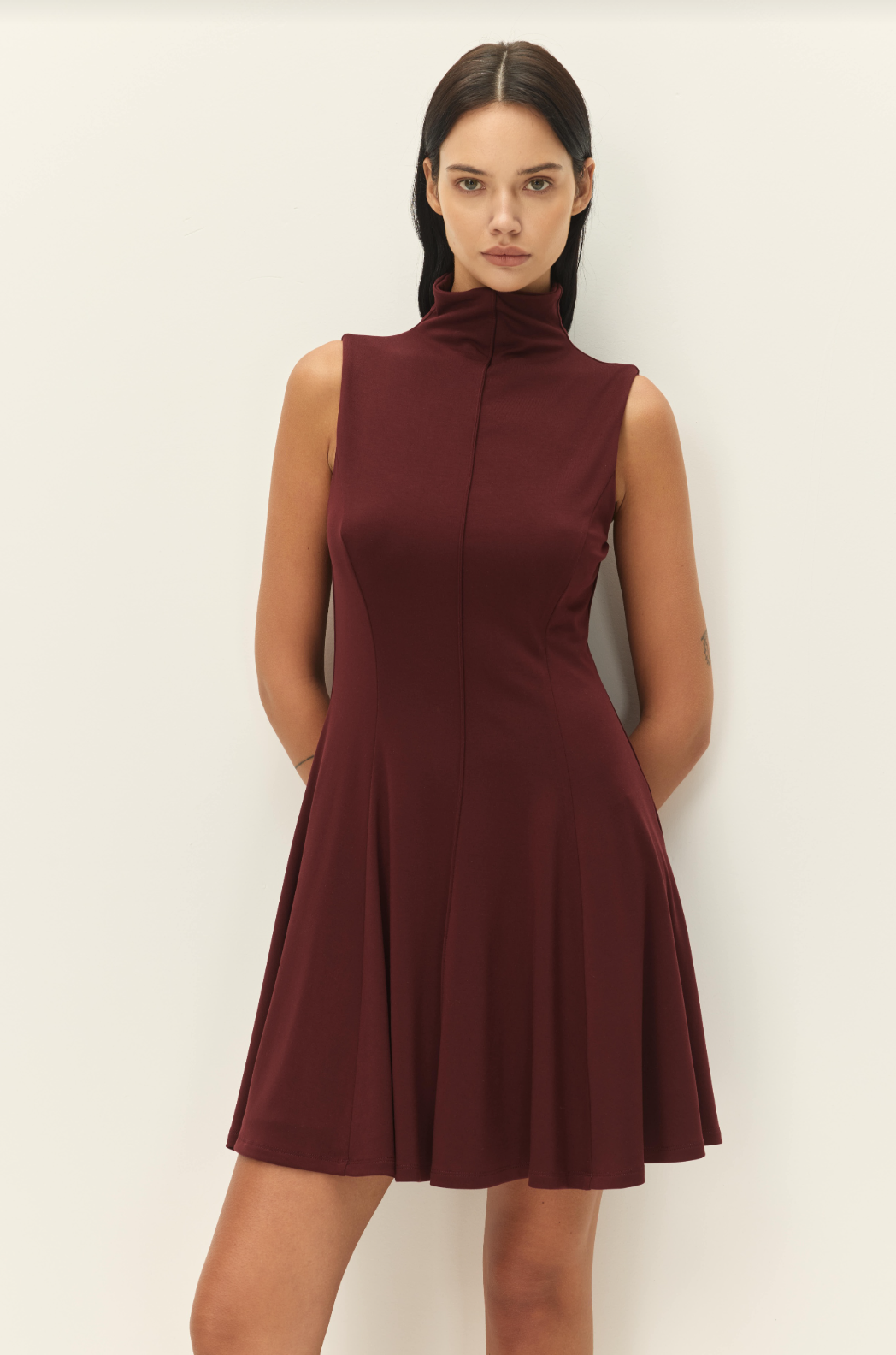 Soir Mock Neck Dress
