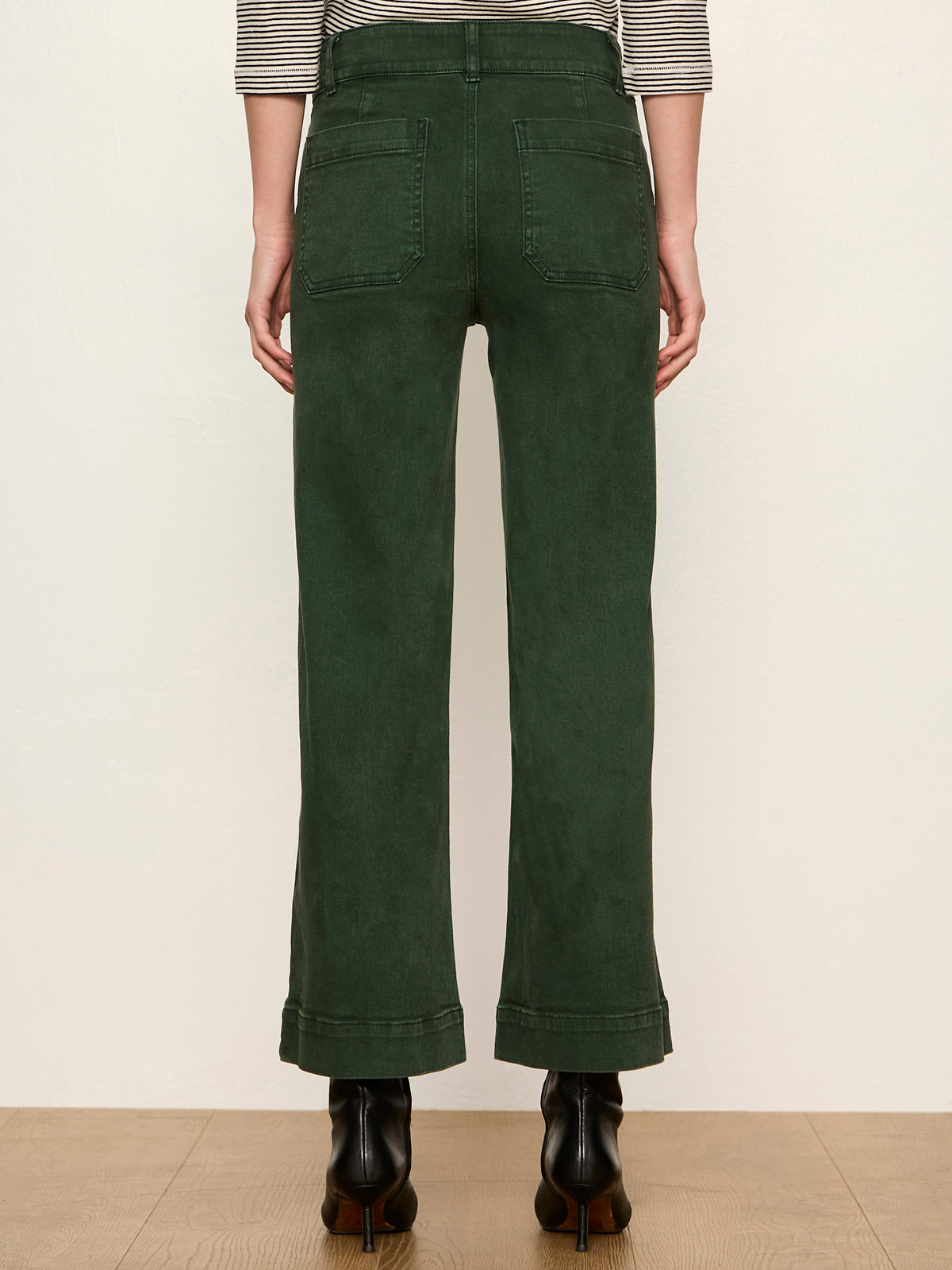 CHELSEA WIDE LEG JEAN WASHED FOREST