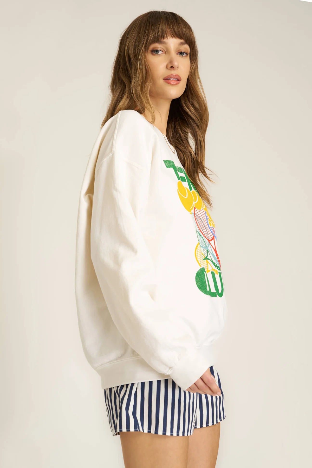 TENNIS CLUB OVERSIZED SWEATSHIRT - SNOWFLAKE