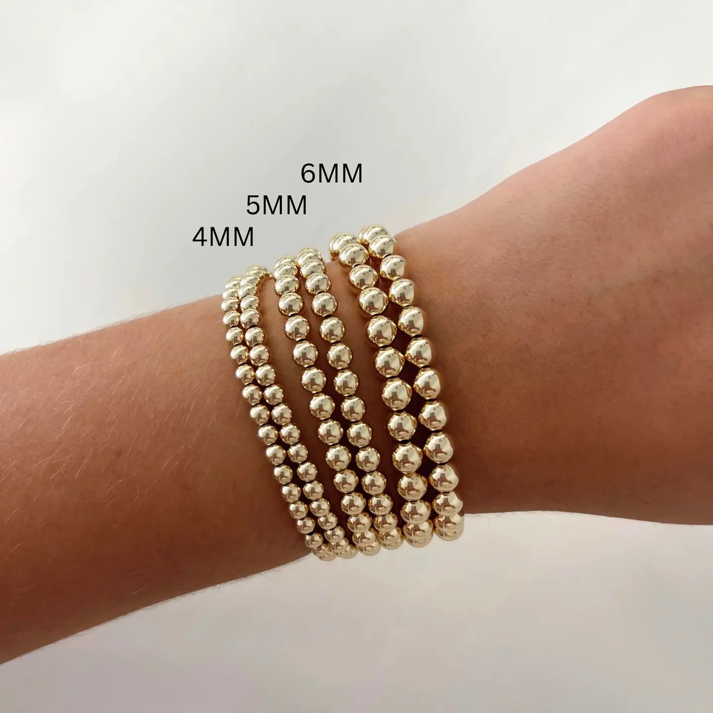 Classic 5mm | Gold Filled Beaded Bracelet