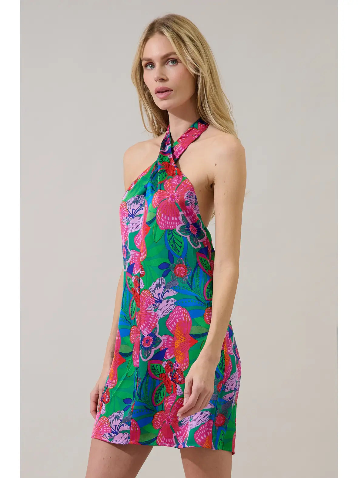 Mivia Halter Mini Dress Hansel Floral