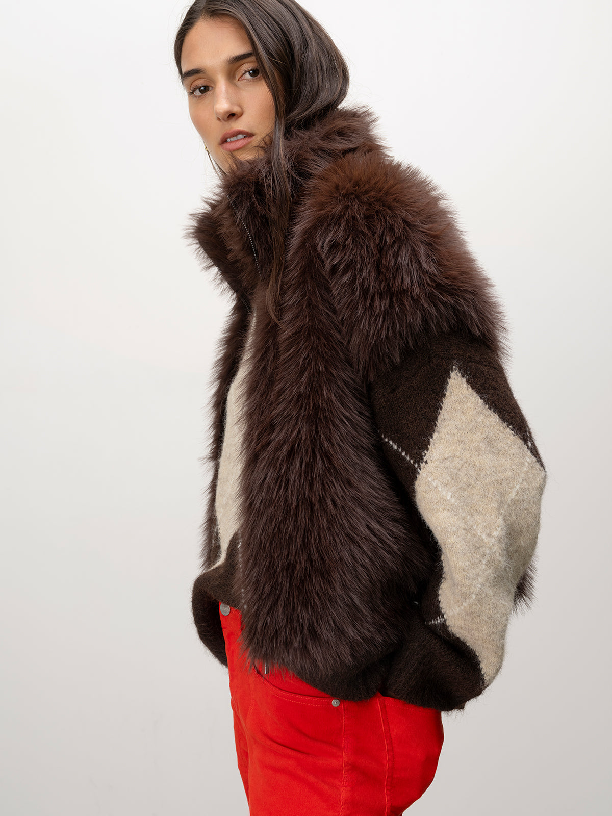 SILKY FUR VEST ARCTIC HARE