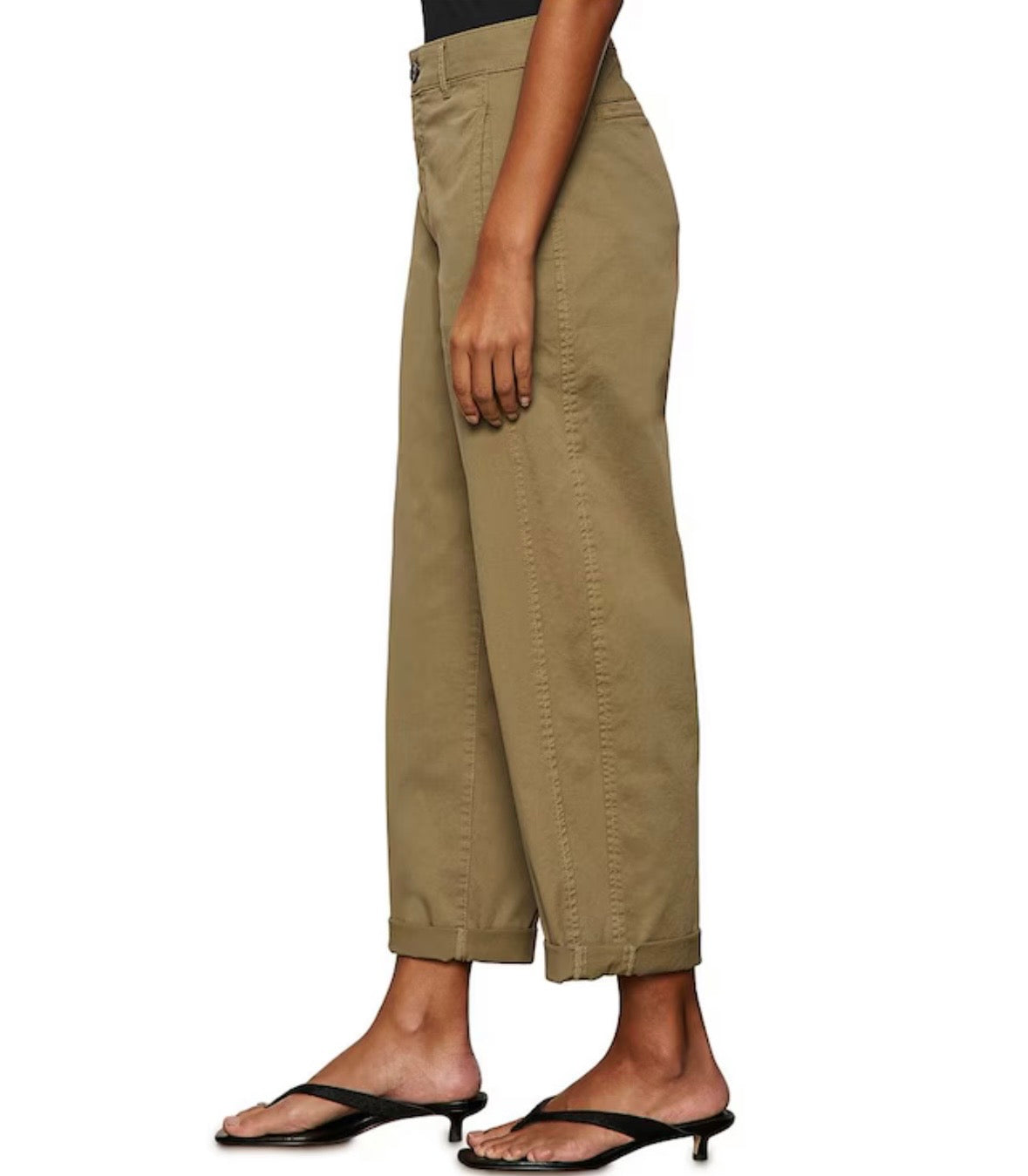 Boyfriend Cruiser Standard Rise Barrel Leg Twill Pants