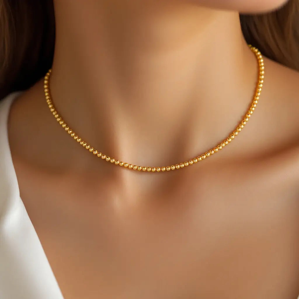 Classic 2mm | Gold Filled Beaded Necklace