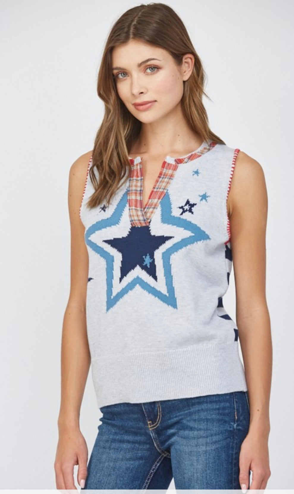 American Flag Knit Top