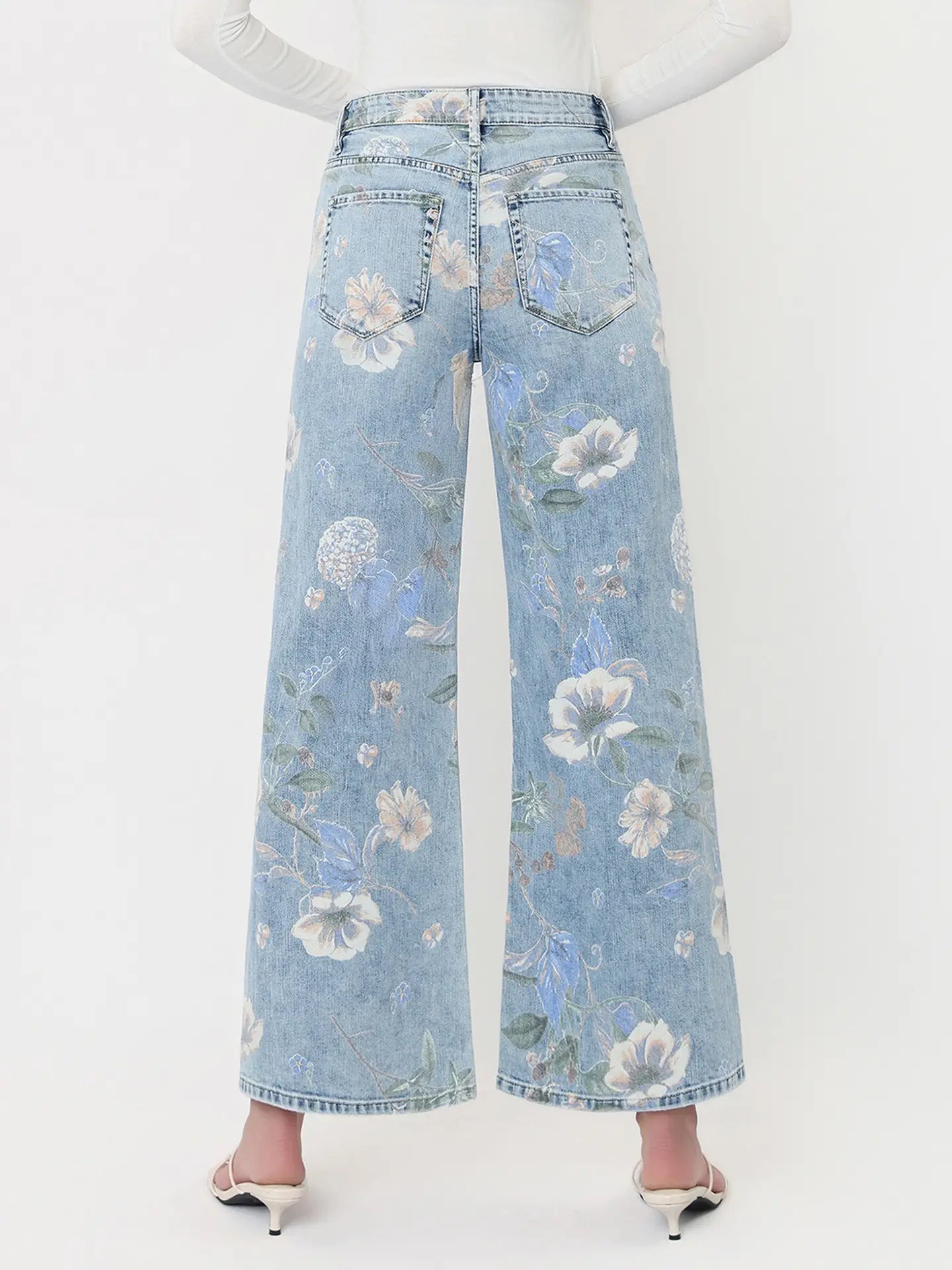 Super High Rise Floral Extreme Vintage Flare Jeans