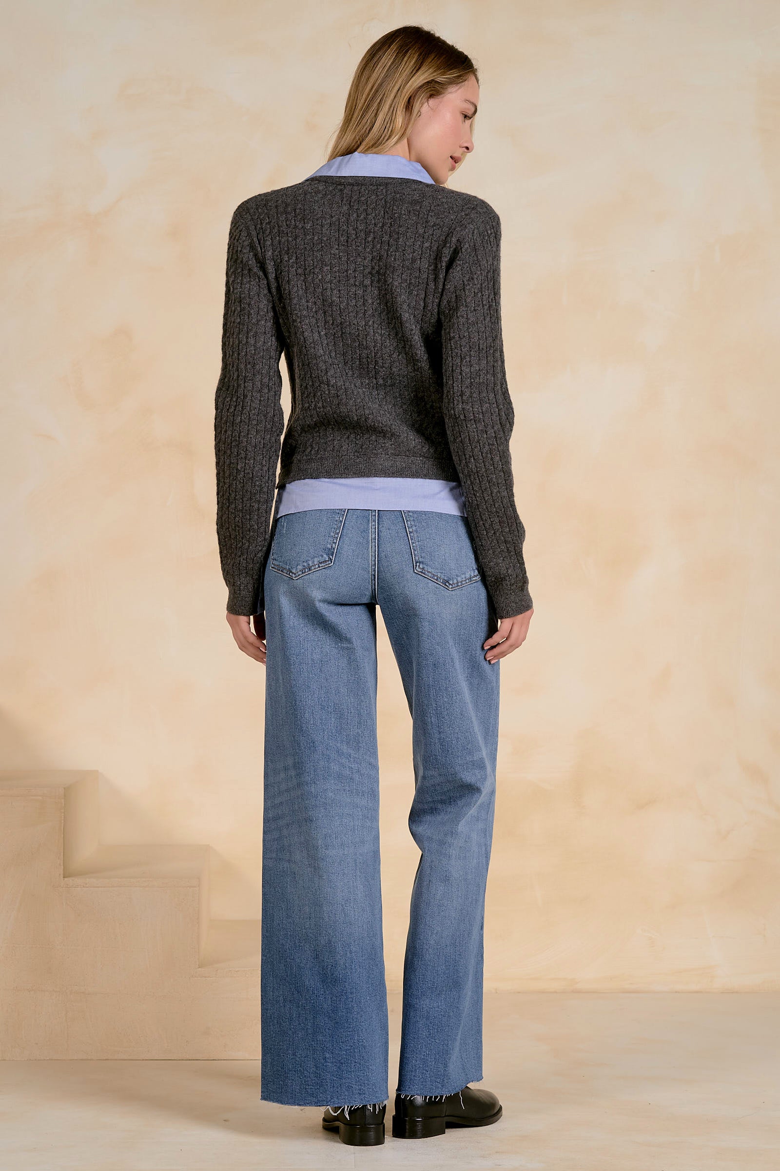 Pop of Collar Sweater