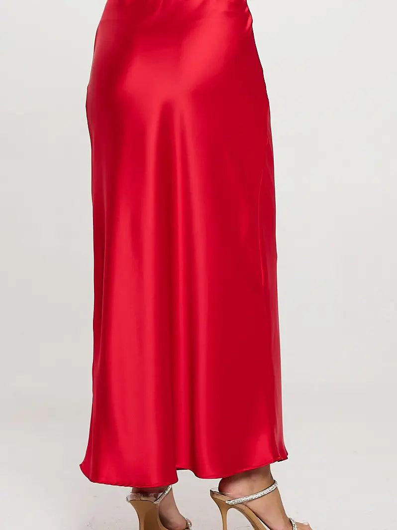 Silky Satin Maxi Skirt