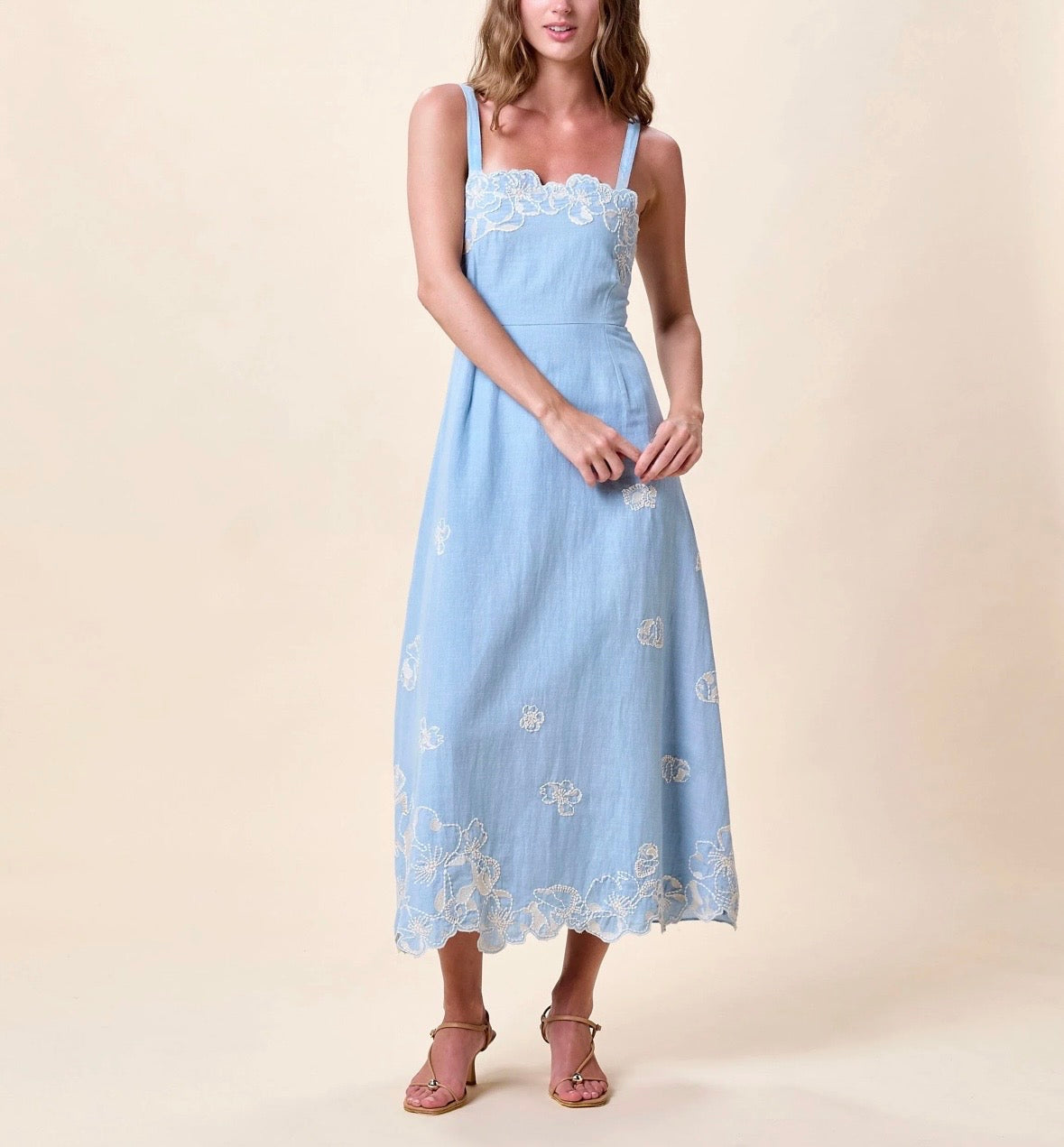 MARCELINE MIDI DRESS | GLACIER LAKE