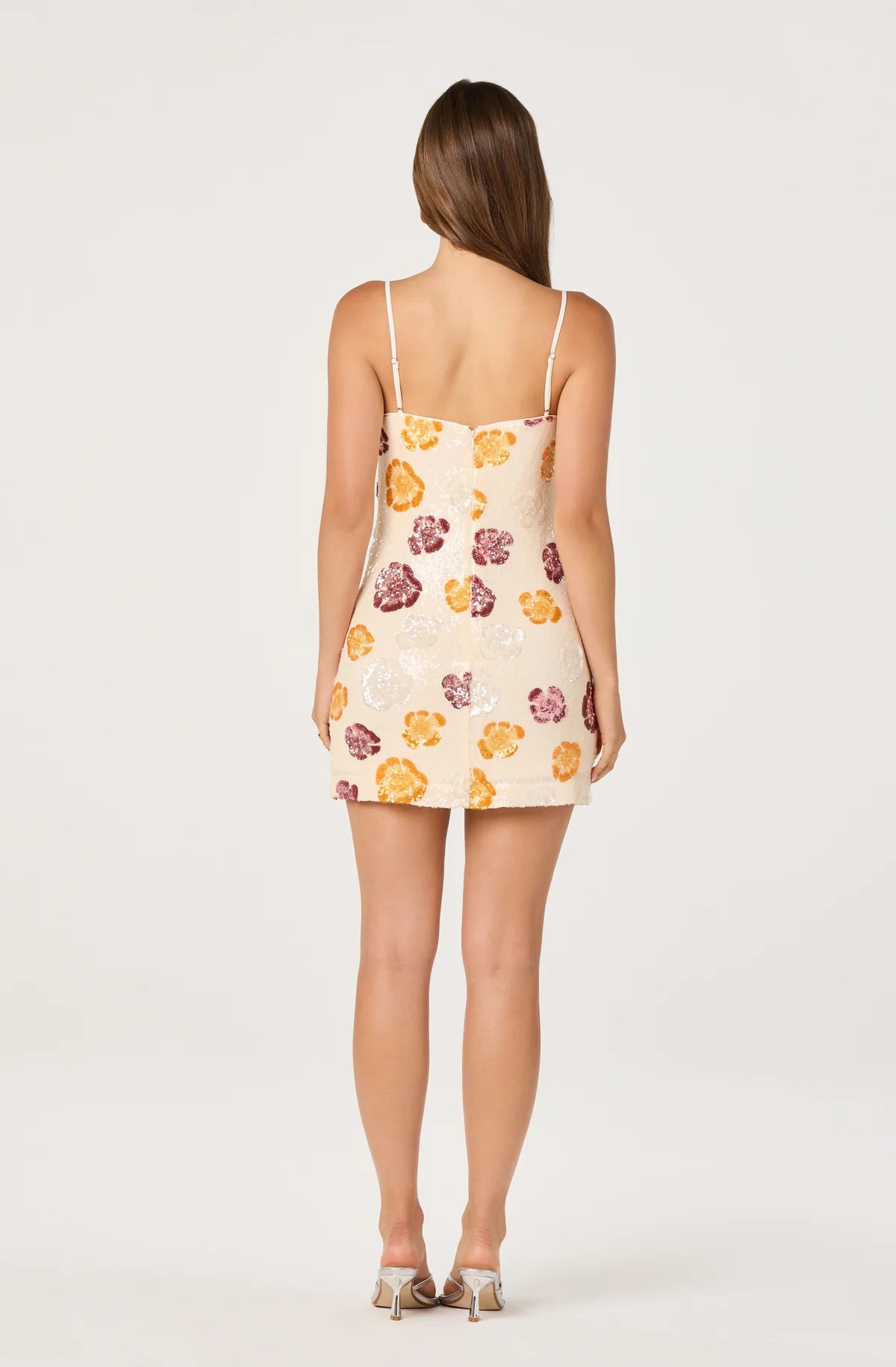 Abelia Sequined Floral Mini Dress