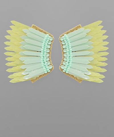 Sequin Wing Shape Earrings