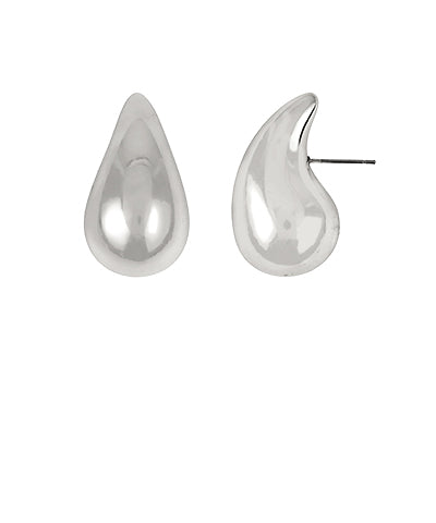 Puffy Marble Teardrop Earrings