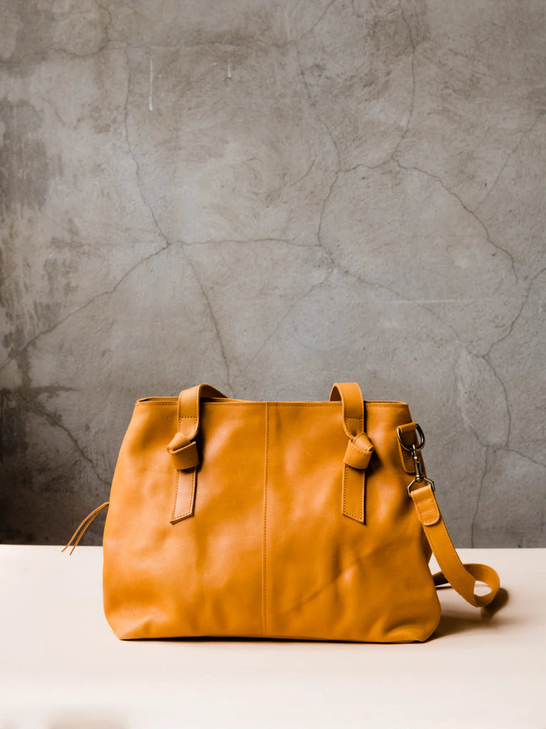 Rachel RZ7057 Rachel Zoe Canvas/Leather Three Compartment Tote Bag
