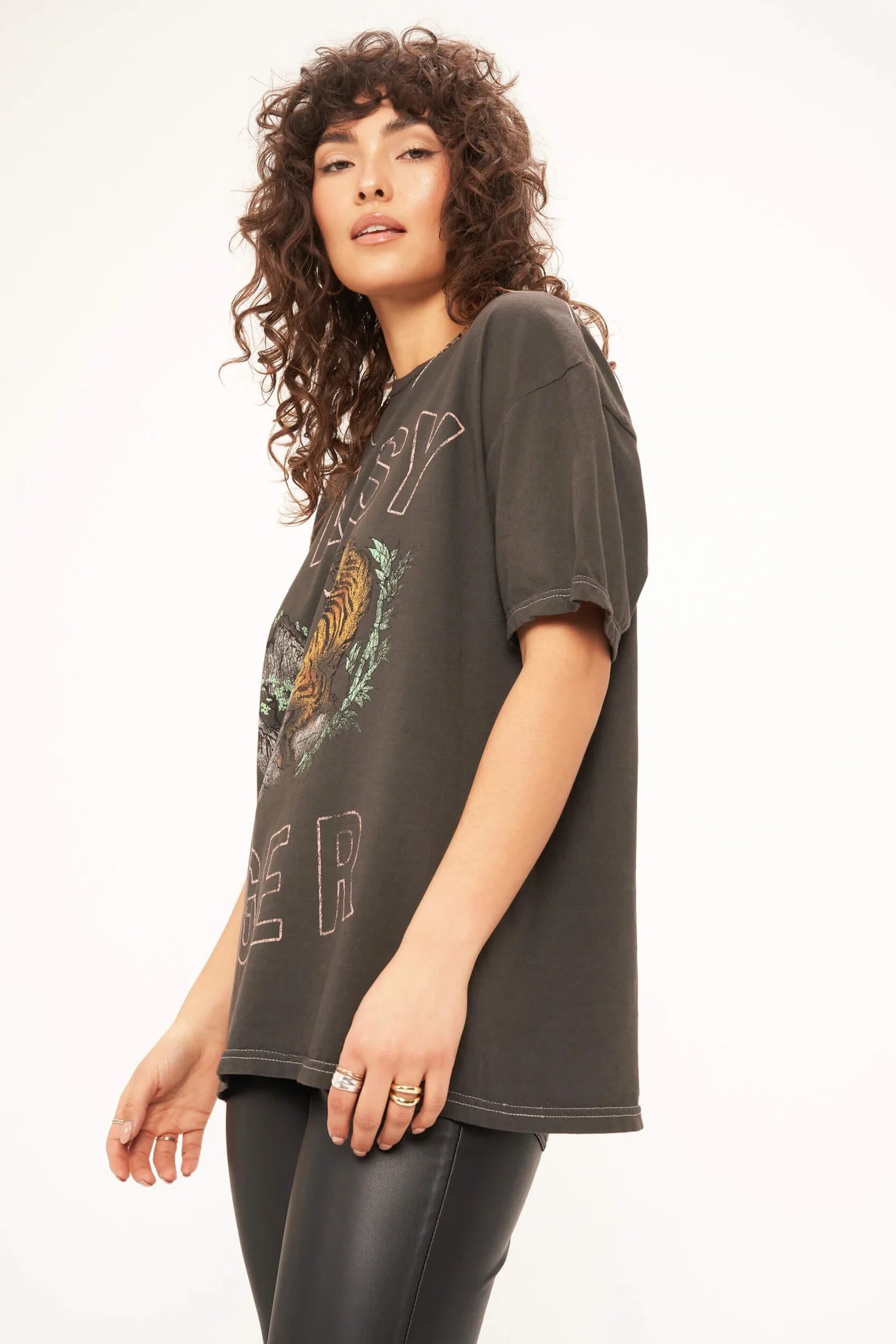 EASY TIGER RELAXED TEE - CHARCOAL