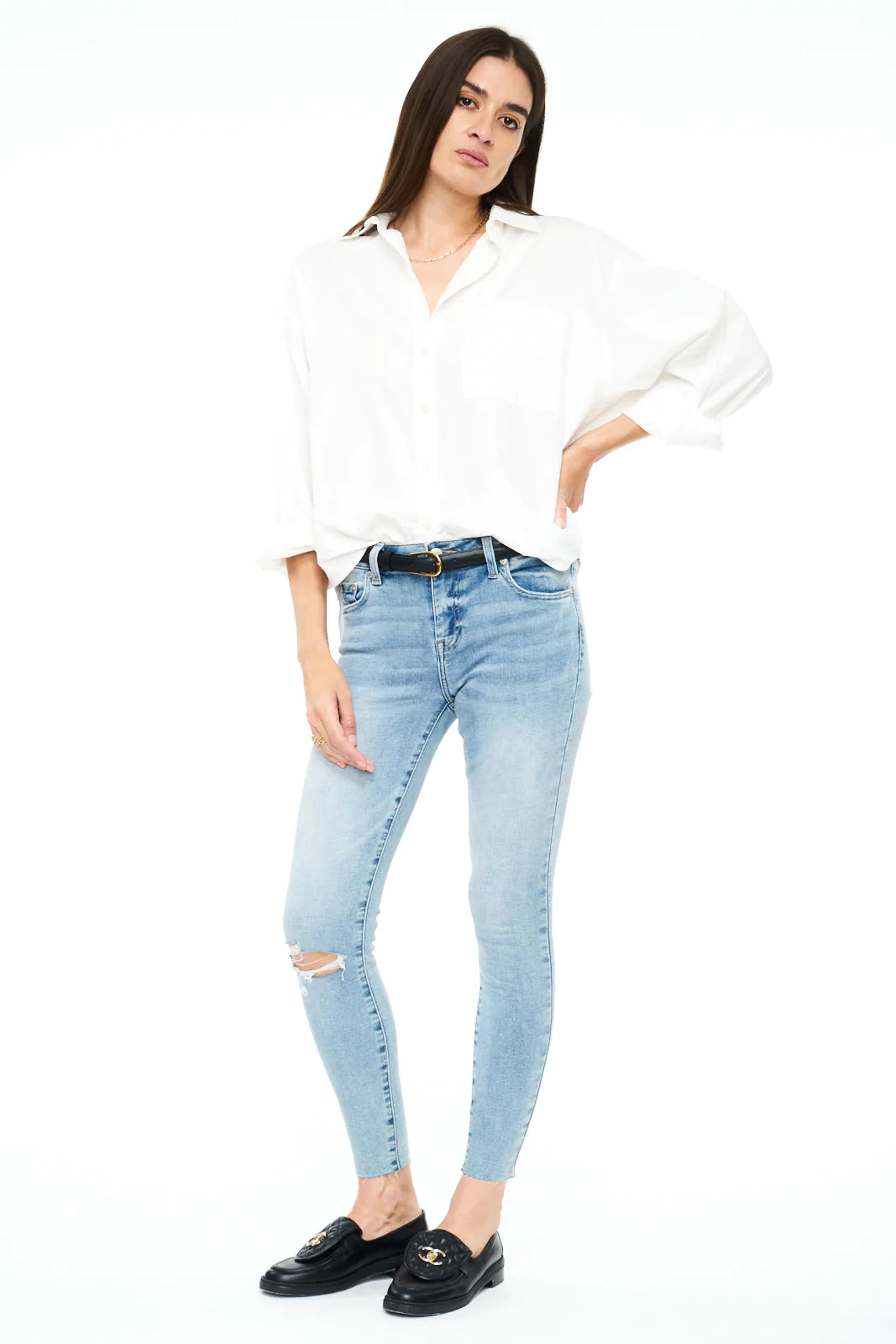 SPANX WHITE FLARE JEANS - Monkee's of Myrtle Beach